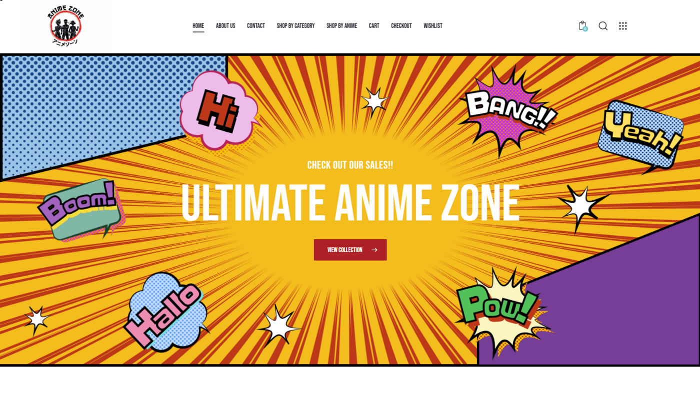 Anime Zone — Online store build